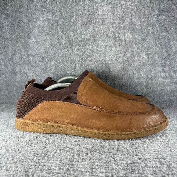 Born Samuel Loafers Mens 11.5 Brown Leather Slip On Shoes Comfort - Picture 1 of 10